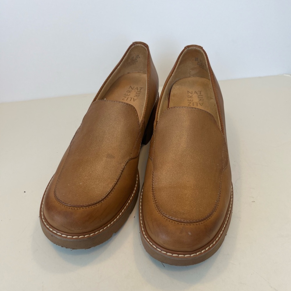Naturalizer Cabaret Brown Lug Heeled Loafer
